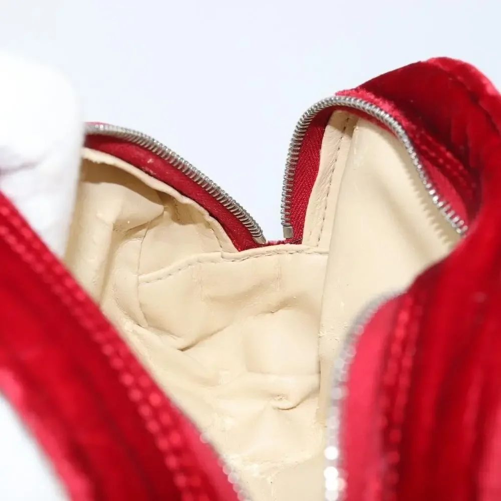 Fendi Pouch Velor Red Velour